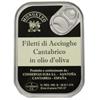 Filetti di Acciughe Cantabrico in olio di oliva, lattina 80 g, Mongetto