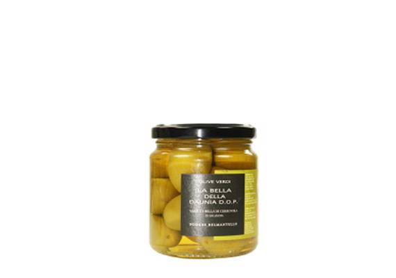 Olive "Bella di Cerignola" DOP, in salamoia, 314 ml, Belmantello
