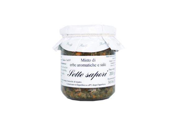 Sette sapori, misto di erbe aromatiche e sale, 200 g, Riolfi